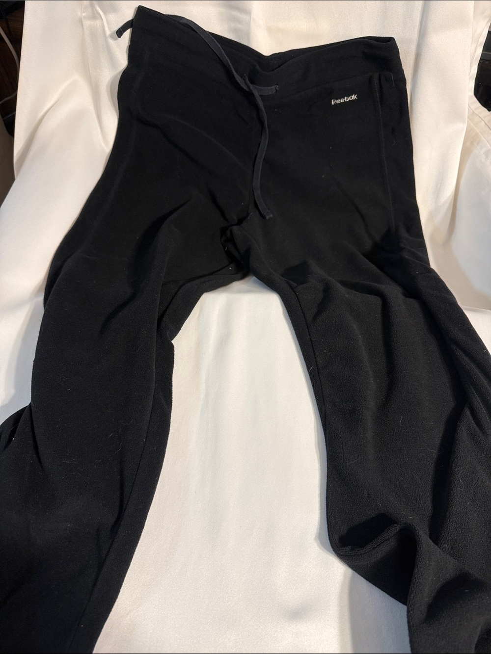 Reebok Black Pull‑Tie Athletic Pants